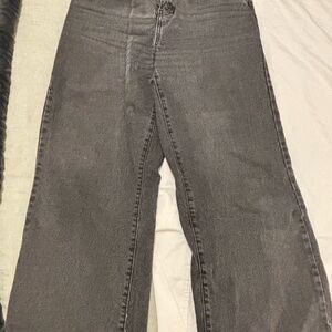 Chic Gray Flare Jeans for Women